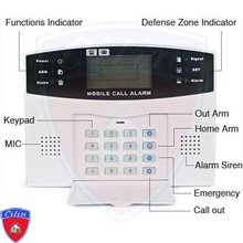 LCD display GSM wireless home security alarm system Intelligent Mobile Call GSM Alarm System W Auto