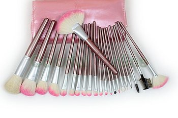 Wholesale Mineral Makeup on Pink Goat Hair Make Up Mineral Brush Set Wholesale Retail In Makeup