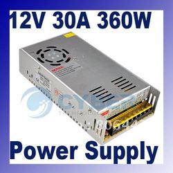 fonte de alimentação do interruptor de 360W 30A para a luz de tira do diodo emissor de luz, entrada da C.A. 220V/110V, saída 12V