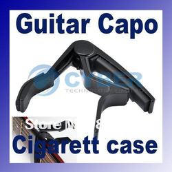 Wholesale Acoustic 6-string Electric guitar capo,Trigger,Single-Handed Tune change key Clamp Black(China (Mainland))