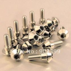 Gr2/5 ISO 7380 M6*20/25 button head titanium bolt MOQ:100pcs MOQ:100PCS(China (Mainland))