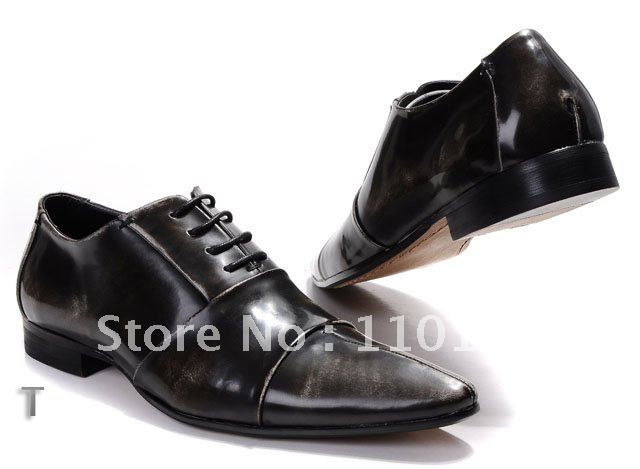 Free Shipping Luxury men's wedding shoes dress shoes business shoes Black
