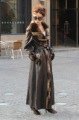 Free Shipping Luxury Washed Leather Double Face Women's Long Coat Faux Fur Lining Clothes Hot Sale Wholesale WP2052