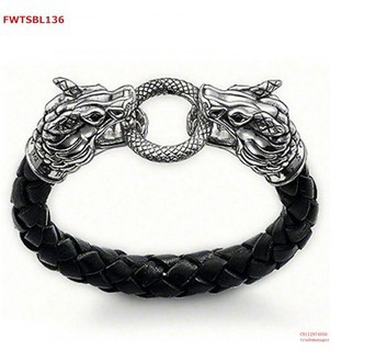 Free shiping wholesale and dropship 925 sterling silver big size fashionable dragon bracelet wedding bracelet