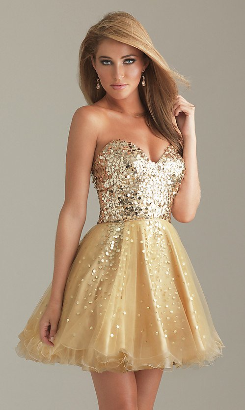 Free-Shipping-Short-Gold-Party-Dress-649