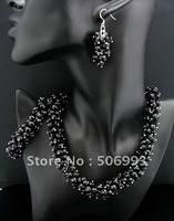 Fashion Crystal Necklace Set,Crystal Bracelet &amp;Earring Wholesales Price Crystal Jewelry Set Free shipping LZZ-8308