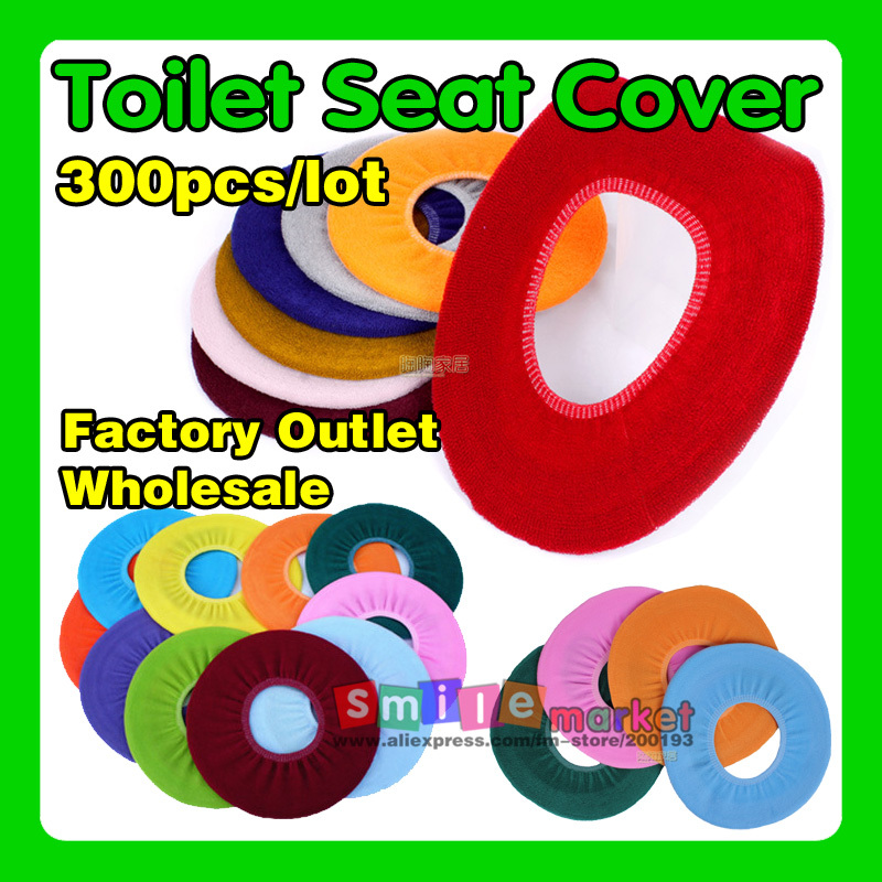 Hot!!! 300pieces/lot SOFT and COMFORTABLE toilet seat cover(random mix colors)(China (Mainland))