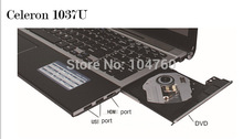 15 6 inch Laptop With DVD RW HDMI Win7 WIfi Camera Celeron 1037U 2G RAM 500G