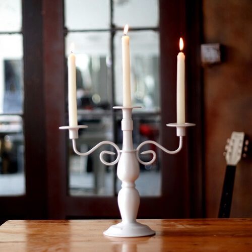 Wedding reception taper candle flower holder