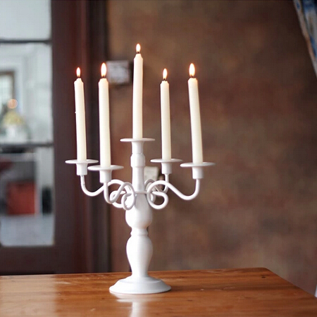 Wedding reception taper candle flower holder