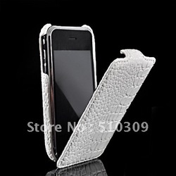 CROCODILE SKIN FLIP HARD BACK CASE COVER FOR 3G 3GS FREE SHIPPING(China (Mainland))