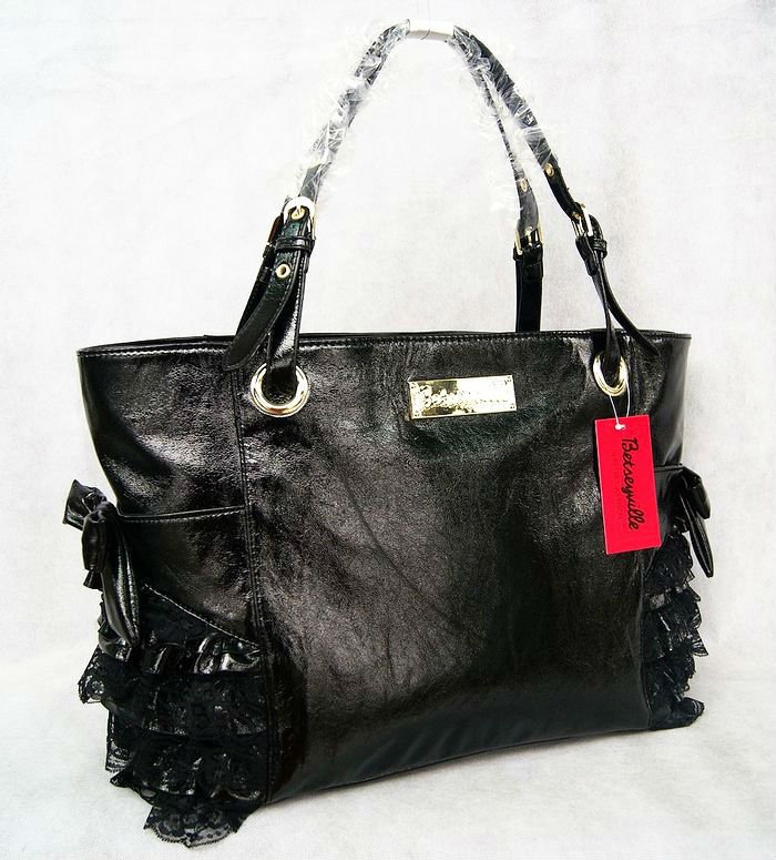  Hot Sale Fashion Women Bags laceys Ruffle Tote black women shoulder Bags