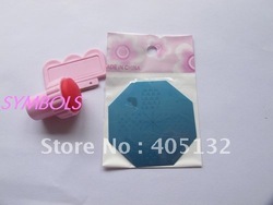 Free Shipping 24pcs/lot KD-Series octagonal Shape High Quality Blue Film Nail Art Stamping Image Plate Stainless Stamping Plate(China (Mainland))