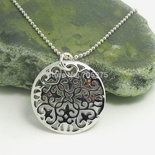 2012 new arrival wholesale free shippping  Large Silver Arabesque Disc charm pendants
