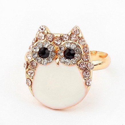 ID: 577952247 Korean fashion rhinestone owl rings jewelry wholesale ...