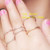 Free shipping, Cute style  crystal red bowkno  hello kitty   adjustable  finger ring, 12pcs/lot