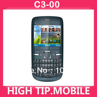 unlocked original mobile phone C3-00 WIFI 2MP Camera Vedio Bluetooth Qwerty keyboard singapore post free shipping