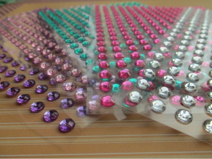 4mm Round Pearl Sticker Rhinestone Sticker 300pcs sheet Wholesale Decorative Jewelry Self adhesive Stickers Free Shipping