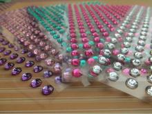 Free Shipping! Wholesale decorative jewelry stickers, self-adhensive pearl stickers, 300pcs/sheet, 4mm round pearl