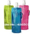 Folded Water Bag Jug Portable Outdoor Sports Folding Water Bladder Bottle with Carabiner Holder Hanger New Freeshipping 200 pcs(China (Mainland))