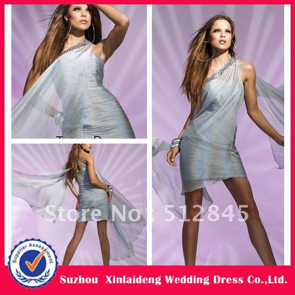 YD-12061139 2-piece One Shoulder Low Price Homecoming Dresses(China (Mainland))