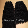 Promotions!!! High quality Grade AAA 8inch-30inch mongolian kinky curly hair 1# color