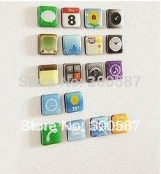Cool 2012 new mobile telephone Icon Refrigerator Magnet fridge magnet for Sticker (18piece/set)(China (Mainland))