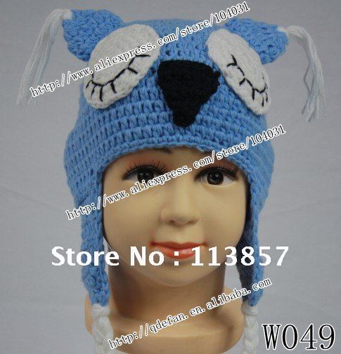 Free shipping (30/lot) 100% cotton Frosty Owl Hat with Ear Flaps for Boy or Girl,Baby Owl Hats,Photography Prop,Sleepy Owl Hat(China (Mainland))