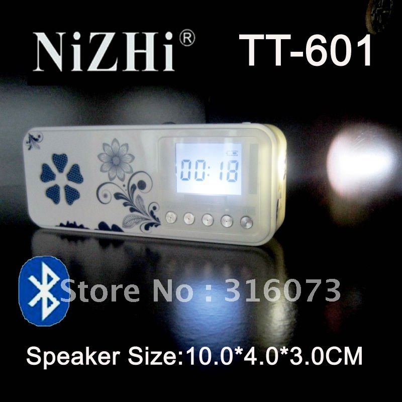 Wholesale Top sale Newest Bluetooth speaker NiZHi TT601 with Bluetooth and power bank Support SD TF,USB,with FM radio(China (Mainland))