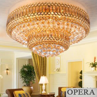 Living Room Table Lamps on Living Room Led Crystal Lamp Rotating Golden Ceiling Lamp With 1160