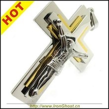 Huge Heavy Men s Gold Holy Jesus Cross Pendant For Men Women 316L Stainless Steel Cool