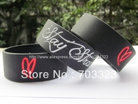 Stay Strong Bracelet,Latest Music Phrase Demi Lovato Wristband,Debossed Color Filled 1" Band,50pcs/lot,free shipping