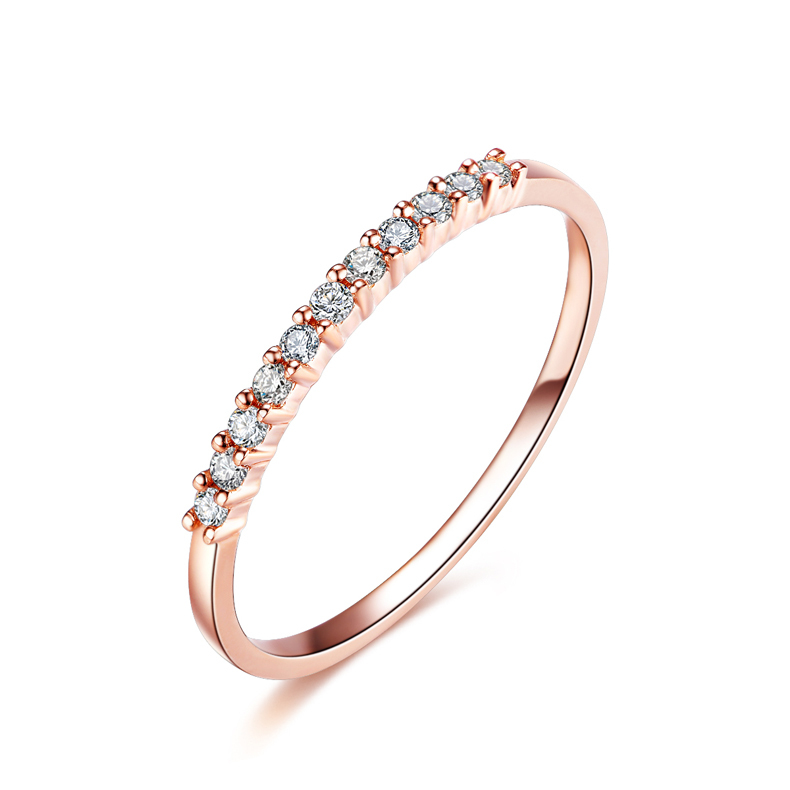 ... si diamond bague de mariage ronde cut 18k rose bijoux en or bijoux