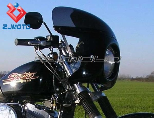  - Cafe-Racer-Drag-Racing-Viper-Classic-5-3-4-Headlight-Fairing-Windshield-For-Sportster-Dyna-W