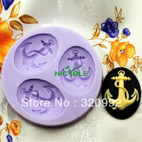 Free shipping F0182 Silicone mold Three hole Sugar art ...