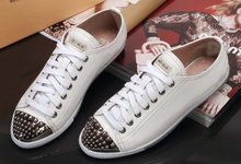 free shipping womens brand real leather good Quality black white Cream metal toe low cut sneaker shoes,mi