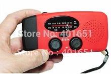 Free shipping! 3-way power Emergency FM/AM Radio With LED Flashlight & Cell Phones iPhone Chargers