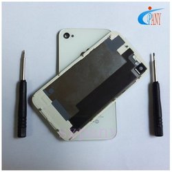 free ship for iphone 4S white back cover back glass battery cover assemble with 2 screwdrivers(China (Mainland))