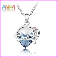 free shipping Crystal cupid girl pendant necklace #83083