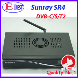 Sunray hd se sr4 800se sunray4 With Triple Tuner And Internal Wifi Satellite Receiver 400mhz Proce3 in 1 Tuner DVB-S/C/T(China (Mainland))