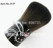Wholesale Hello Kitty 1pcs Black Soft Hair Makeup Brush Tool Blush With Leather Bag Face Power