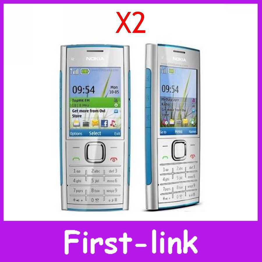 Original Unlocked Nokia X2 X2 00 Mobile Phone Bluetooth FM radio JAVA 5MP camera one year