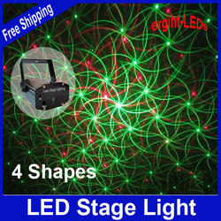 Retail sale 150mW 4in1 Mini Laser stage lighting effect laser projector party dj disco light 110-240V With Tripod Free Shipping(China (Mainland))