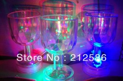 Free shipping 24pcs/lot LED Drinkware Flashing LED Goblet Cup LED Wine Glass Blinking flashing cola cups For Bar Club Party(China (Mainland))