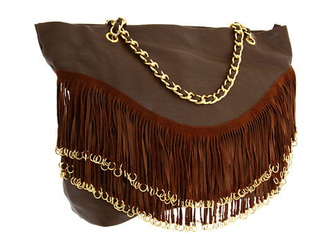 Fashion women handbag Brown Tassel golden chain shoulder bag