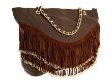 Fashion women handbag Brown Tassel golden chain shoulder bag