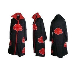Retail 2012 Fashion Free Shipping to world FS Promotion New Anime Costumes Naruto Akatsuki Cosplay Cloak Size S M L XL XXL(China (Mainland))