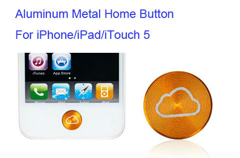 400PC/Lots DHL Free Fashion and Special Design CD Circles Pattern Aluminum Metal Home Button Sticker for All iphone iPad iTouch5(China (Mainland))