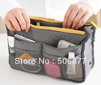 Free Shipping Wholesale bag in bag Travel Insert Handbag Organiser Purse Large liner Organizer Bag 8 color