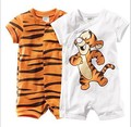 wholesale baby summer onepiece romper unisex short sleeve bodysuits lovely Tigger cardigan ha clothing rompers 6pcs